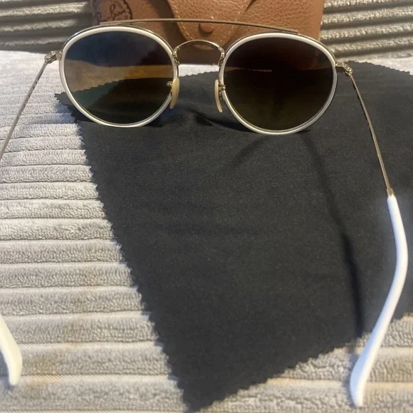 RAY BAN RB3647-N 51[]22 145 BLUE MIRROR BROWN GRADIENT ROUND AVIATOR SUNGLASSES - Picture 3 of 9